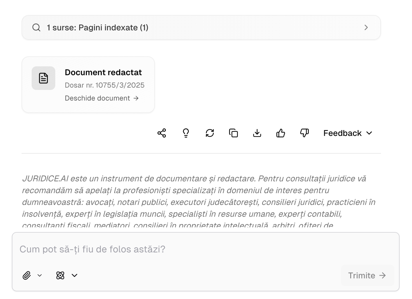 Cardul de document în conversație